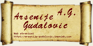 Arsenije Gudalović vizit kartica